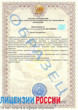 Образец сертификата соответствия (приложение) Новосибирск Сертификат ISO 27001